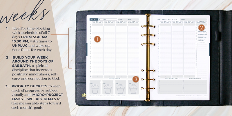 Starter Set  |  Abide·Daily: The Devotional Lifestyle Planner