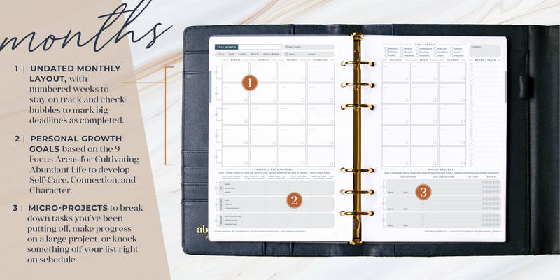 Starter Set  |  Abide·Daily: The Devotional Lifestyle Planner